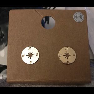 Medium size nautical compass earrings